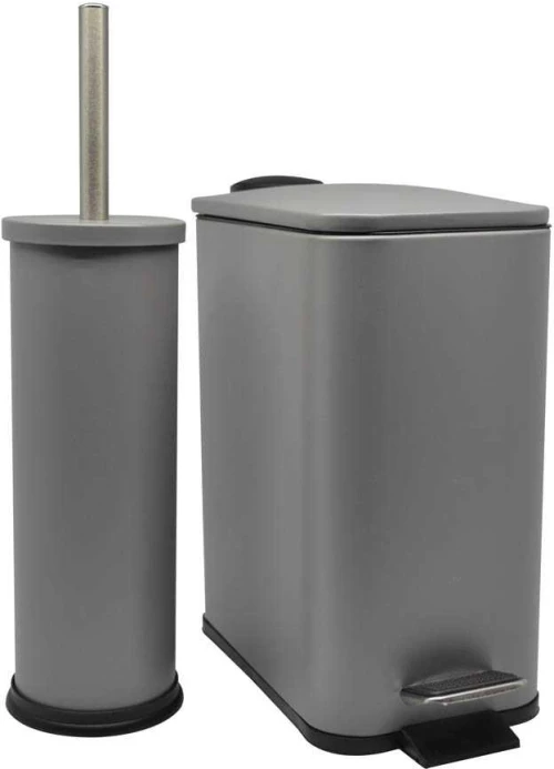 ΚΑΛΑΘΙ ΜΠΑΝΙΟΥ ΟΡΘΟΓΩΝΙΟ 5l INOX ΓΚΡΙ SOFT CLOSE ANKOR