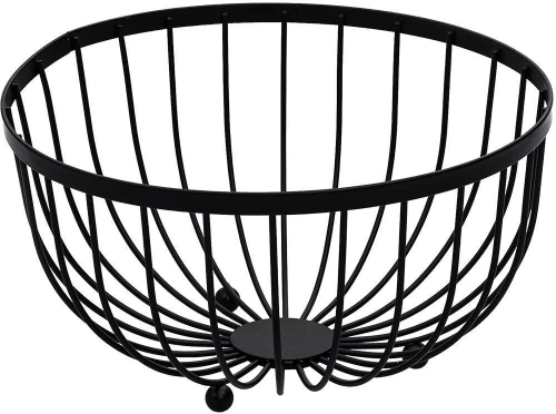 ESTIA ΦΡΟΥΤΙΕΡΑ ΜΕΤΑΛΛΙΚΗ 25x13cm ΜΑΥΡΗ