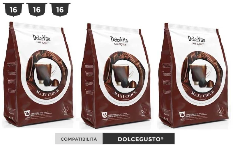 Κάψουλες Συμβατές Dolce Gusto Dolce Vita Chocolate - Σετ 48 τεμαχίων