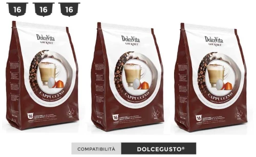 Κάψουλες Συμβατές Dolce Gusto Dolce Vita Cappuccino - Σετ 48 τεμαχίων