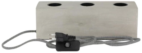 Επιτραπέζιο Ορθογώνιο Τρίφωτο Φωτιστικό από Τσιμέντο E27 40 W 20 x 9 x 9 cm Home Deco Factory LA12011