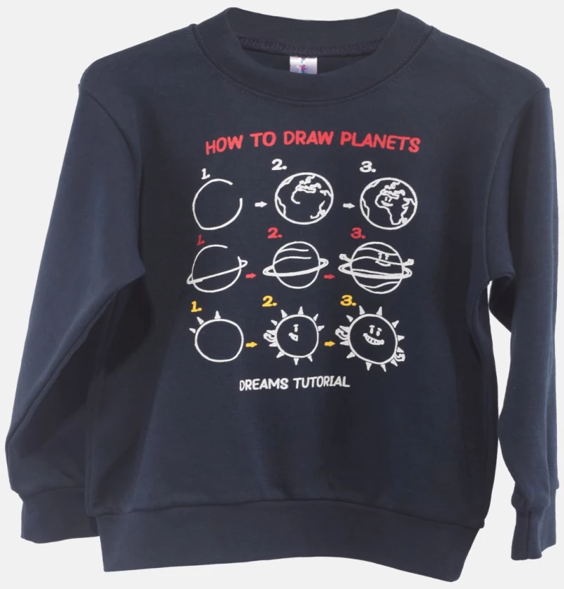 Πυτζάμα "Draw planets" μπλε (Μπλε)