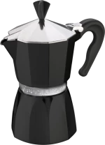 Καφετιέρα Espresso Χειρός Αλουμινίου 6cups Μαύρο (104006B) SUPERMOKA