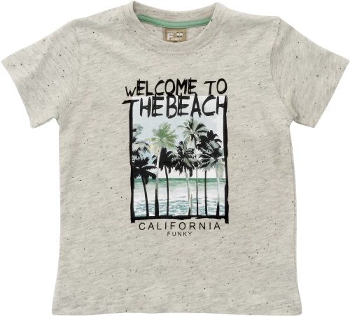 Μπλούζα "Welcome to the beach" εκρού (Εκρού)