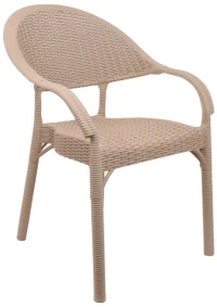 Καρέκλα Έξοχης Fylliana Hilda Μπεζ 60x62x85Εκ