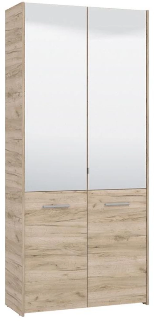 Παπουτσοθήκη Με Καθρέφτη Menorca 2K 2Og Grey Oak 89.5x37.5 x199Εκ