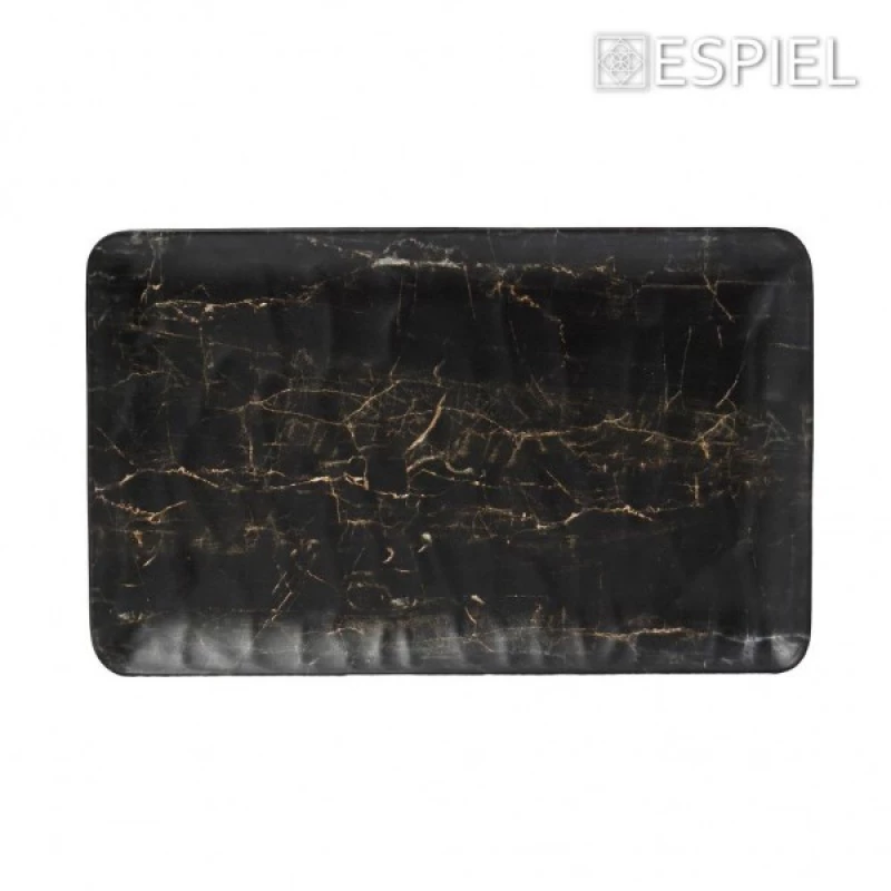 Πιατέλα Hybrid Ορθογώνια Black Wood 1/2 26,5x32,5Εκ