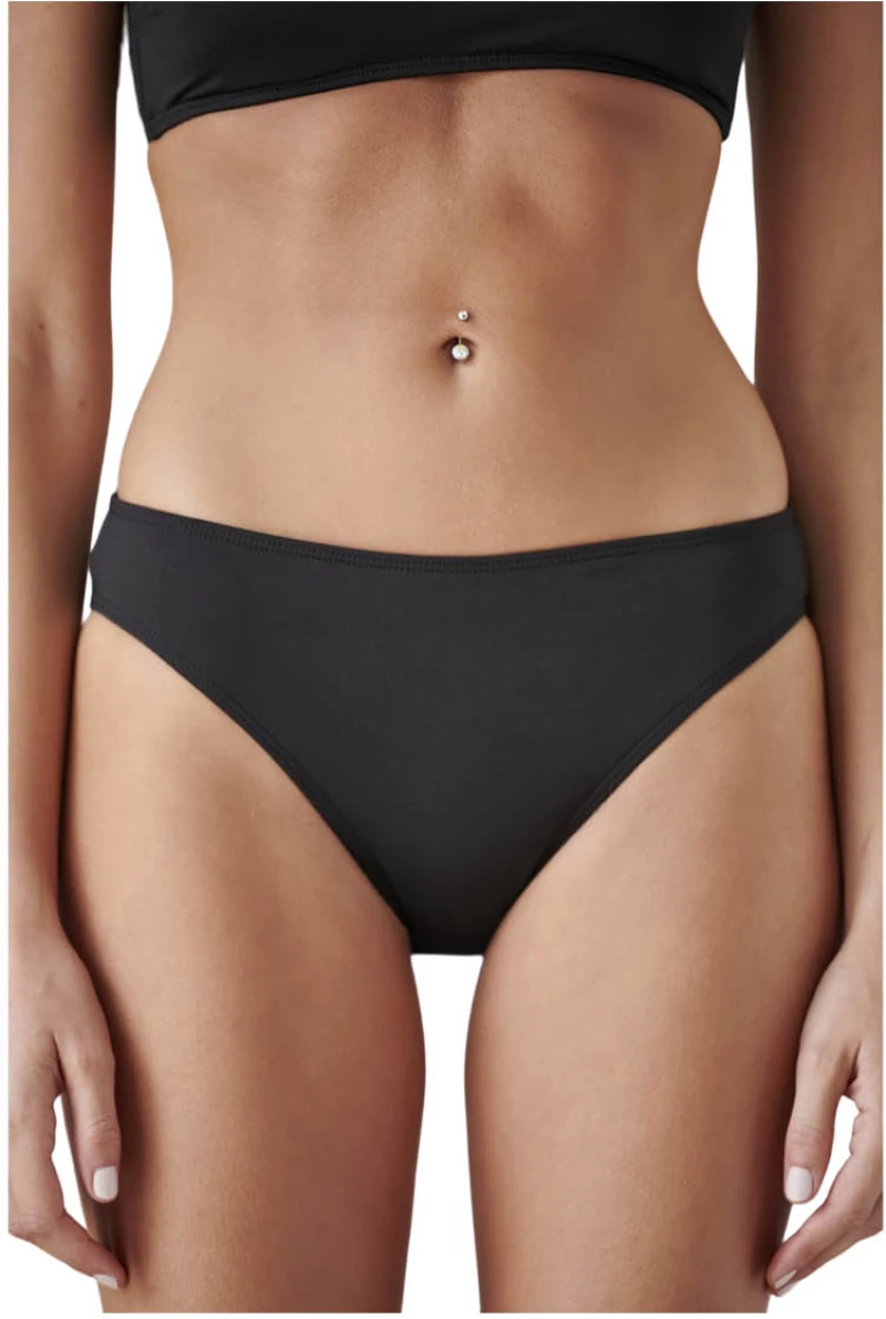ΓΥΝΑΙΚΕΙΟ ΜΑΓΙΟ ΜΠΙΚΙΝΙ SLIP ΨΗΛΟΜΕΣΟ BLU4U SOLIDS 23365083 02  - ΜΑΥΡΟ