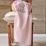 Βρεφική Κουβέρτα Leopard Pink Kentia Κούνιας 100x140cm 100% Βαμβάκι