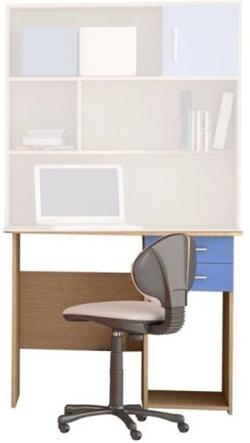 Γραφείο Παιδικό Νο. 8 Με 2 Συρτάρια 100x80x55 Oak-Blue Μελαμίνη