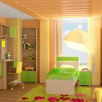 Κρεβάτι Παιδικό Νο. G52 Nota 110x190 Oak-Green Ημίδιπλο Μελαμίνη