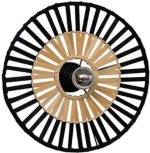 Φωτιστικό Τοίχου - Απλίκα 19253 Φ40 Black-Natural Bamboo
