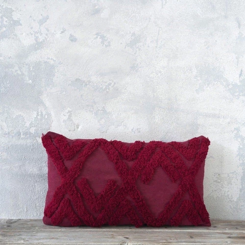 Μαξιλάρι Διακοσμητικό (Με Γέμιση) Amadeo Red Nima 30X60 100% Βαμβάκι