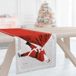 Runner Χριστουγεννιάτικο 2021 Laser Cut Grey-Red Saint Clair 40Χ160 40x160cm