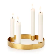 Κηροπήγιο Fox 341002 20x20x2,5cm Gold Philippi Ανοξείδωτο Ατσάλι