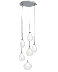 Φωτιστικό Οροφής Skyline I-SKYLINE/S6 6xG9 Led Φ35cm 120cm Clear Luce Ambiente Design Γυαλί