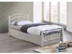 Κρεβάτι Norton Ε8070,1 97x201x81cm Για Στρώμα 90x190cm White Μονό Μέταλλο,Ξύλο