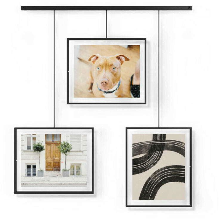 Κορνίζα Τοίχου 3 Θέσεων Exhibit 1018090-040 Black Umbra Μέταλλο