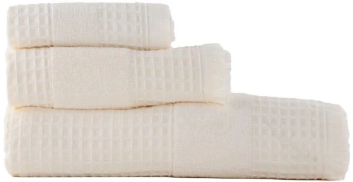 Πετσέτα Touch Πικέ Off White Nef-Nef Προσώπου 50x90cm 100% Βαμβάκι