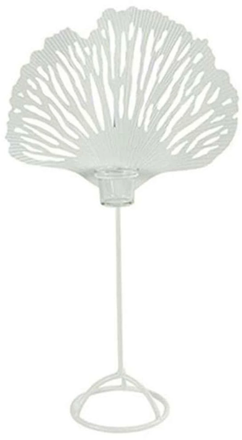 Κηροπήγιο Μεταλλικό Κοράλι 013.787036 56cm White Μέταλλο