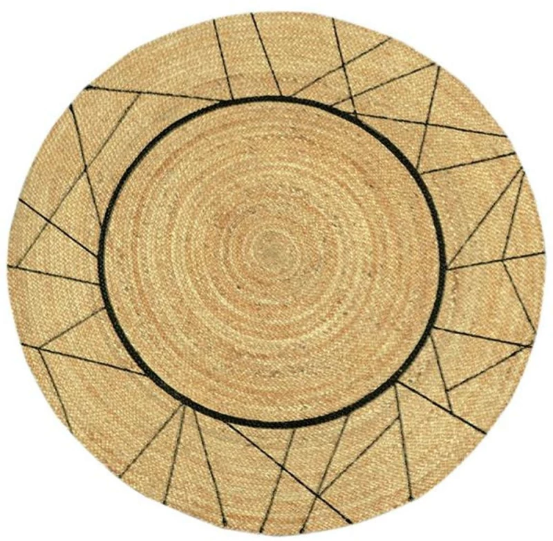 Χαλί Delhi BR-ME002 Round Natural Black  New Plan 120X120cm Round