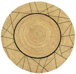 Χαλί Delhi BR-ME002 Round Natural Black  New Plan 120X120cm Round