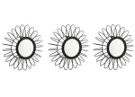 Καθρέπτες Τοίχου Sun (Σετ 3Τμχ) 014.MI0946 26cm Black Μέταλλο