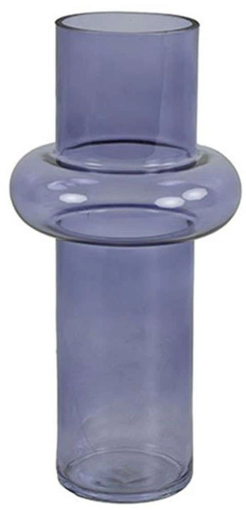 Βάζο Γυάλινο 013.787888 13,5x25,5cm Blue Γυαλί