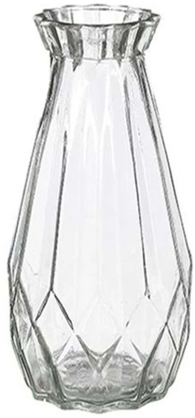 Βάζο Γυάλινο Zena 02.1110685 14x24cm Clear Γυαλί