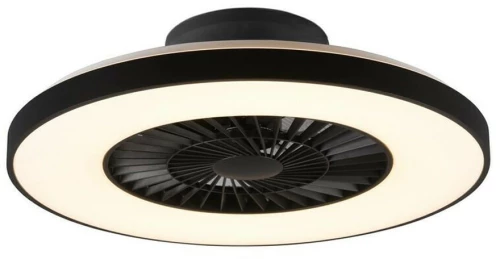 Ανεμιστήρας Οροφής Halmstad R62672132 Με Φως Led 3000 - 6500Κ Και Τηλεχειριστήριο D59,3x20,5cm Black RL Lighting Διάμετρος 60cm