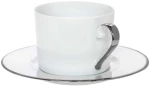 Φλυτζάνι Τσαγιού Elegance 24.001.16 P 250ml White-Platinum Cryspo Trio Πορσελάνη