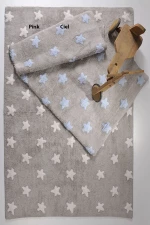 Χαλάκι Παιδικό Stars Pink Down Town 100X140cm Βαμβάκι