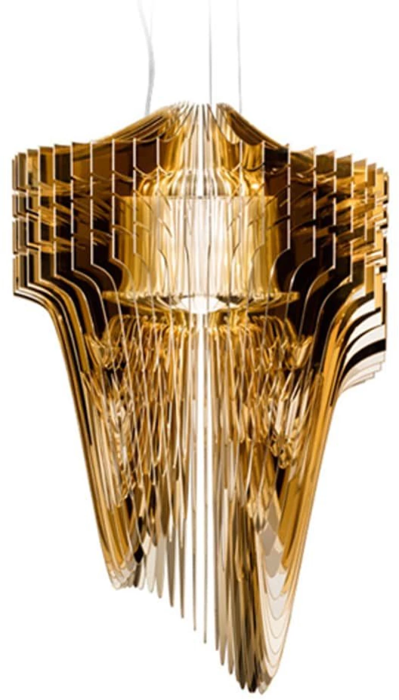 Φωτιστικό Οροφής Κρεμαστό Aria Small 50x75 Gold Slamp