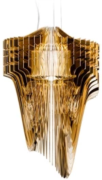 Φωτιστικό Οροφής Κρεμαστό Aria Small 50x75 Gold Slamp