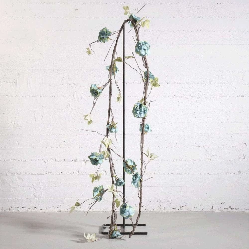 Τεχνητή Γιρλάντα Παιώνια 7090-7 300cm Light Blue Supergreens Polyurethane