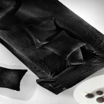 Ριχτάρι Crusty Σετ Με Διακοσμητική Μαξιλαροθήκη Black Guy Laroche Πολυθρόνα Πολυέστερ