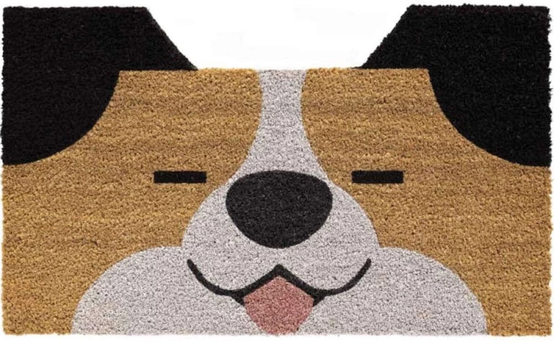 Πατάκι Εισόδου Ruco Shape Dog 351 45x75cm Beige-Black Sdim 45X75