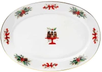 Πιατέλα Σερβιρίσματος Οβάλ Christmas Magic 06.240.07 33cm Multi Cryspo Trio