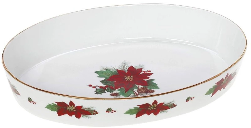 Πυρίμαχο Σκεύος Οβάλ Poinsettia 06.241.85 41cm Multi Cryspo Trio