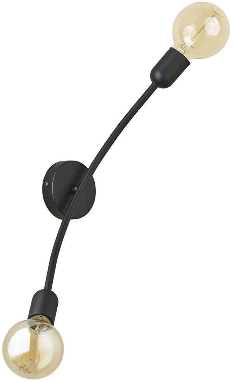 Φωτιστικό Τοίχου - Απλίκα Helix 2721 2xΕ27 15W 8x57cm Black TK Lighting