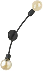 Φωτιστικό Τοίχου - Απλίκα Helix 2721 2xΕ27 15W 8x57cm Black TK Lighting