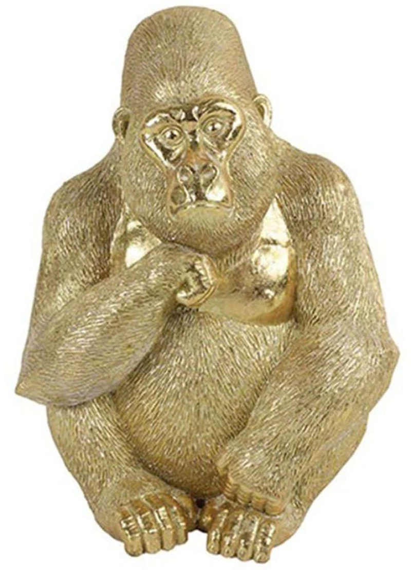 Διακοσμητικός Γορίλας 013.786865 17,5x23,5cm Gold Κεραμικό