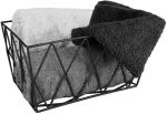 Καλάθι Αποθήκευσης Slack M 28x12x19cm Black Kleine Wolke Μέταλλο