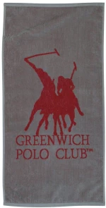 Πετσέτα Γυμναστηρίου 3036 Grey-Red Greenwich Polo Club Γυμναστηρίου 45x90cm 100% Βαμβάκι