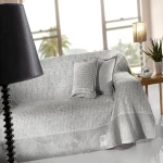 Ριχτάρι Parfait Silver Guy Laroche Πολυθρόνα 180x150cm Βαμβάκι-Ακρυλικό