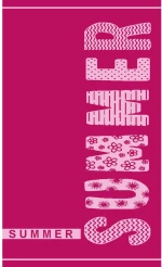 Πετσέτα Θαλάσσης Βελουτέ 202 Pink DimCol Θαλάσσης 87x165cm 100% Βαμβάκι