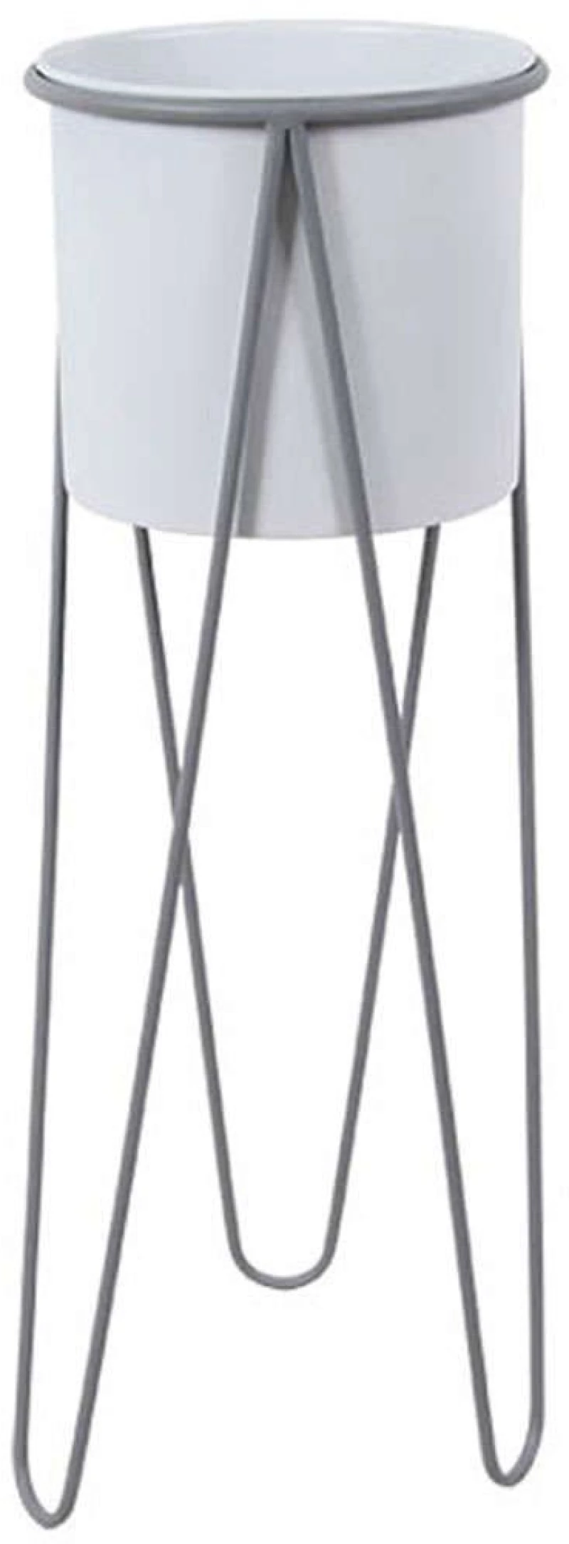 Κασπώ Σε Βάση 19-00-21012 25x75,5cm Grey-White Marhome Μέταλλο