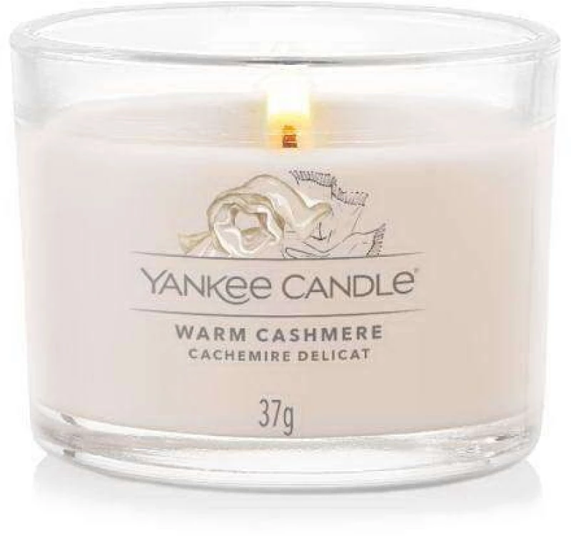 Κερί Αρωματικό Σε Βάζο Votive Signature Warm Cashmere 1701464E Ivory Yankee Candle Κερί