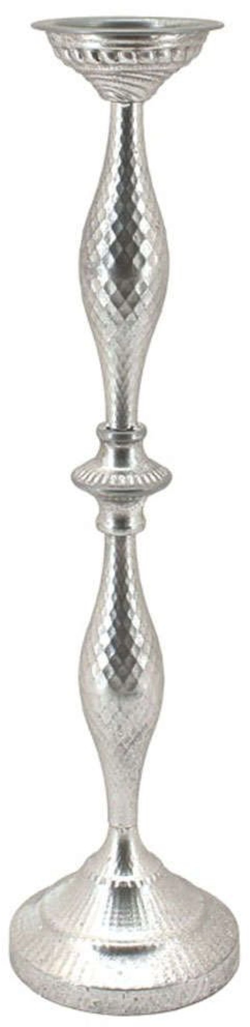 Κηροπήγιο 15-00-22438 Φ15x62cm Silver Marhome Μέταλλο