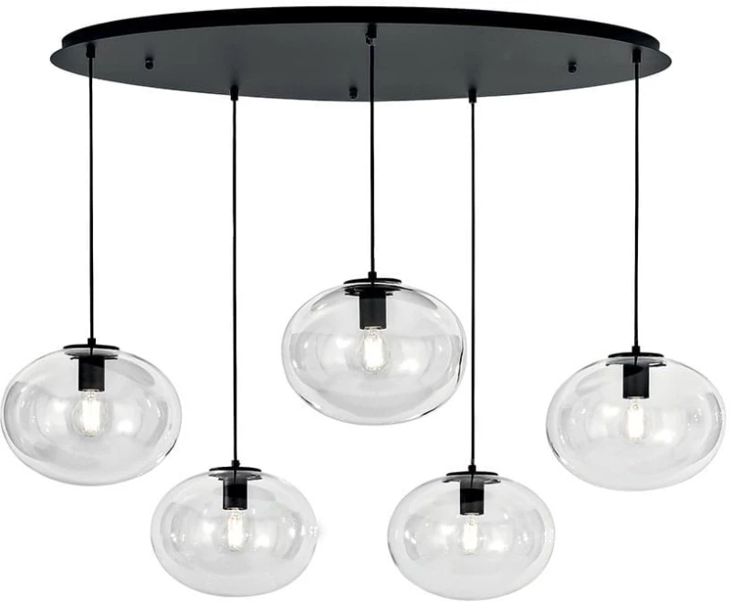 Φωτιστικό Οροφής Κρεμαστό I-Galaxy-S5 E27 150x119,5x78,5cm Black Luce Ambiente Design